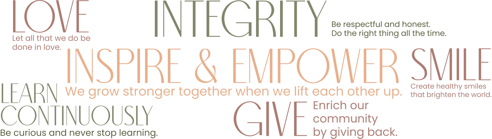 Company Values Section